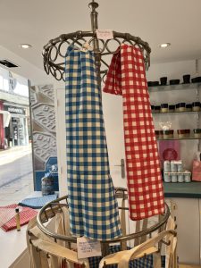 Torchon en coton à carreaux vichy rouge