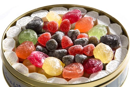 Boîte "Goûteuse" assortiment de spécialités : Pastilles, Sucres d'Orge, Fraises & Myrtilles